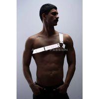 Reflektörlü (karanlıkta Parlayan) Tek Omuz Erkek  Göğüs Harness, Clubwear - Brfm32