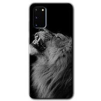 Galaxy S20 Kılıf HD Desen Baskılı Arka Kapak - Lion + Kırılmaz Cam