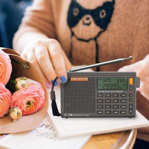 SIHUADON R-108 FM Stereo LW MW SW AIRband radyo