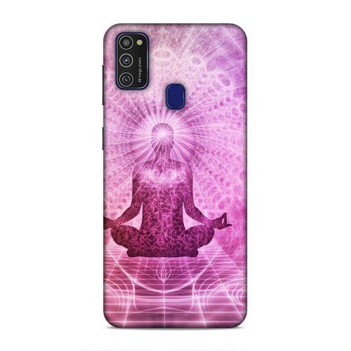 Samsung Galaxy M21 Kılıf Meditasyon Yoga Arka Kapak Silikon Koruma Full Koruyucu