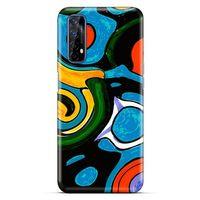 Lopard Oppo Realme 7 Uyumlu Kılıf Soyut Sanat (24) Desenli Darbe Emici Kılıf
