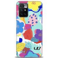Xiaomi Redmi 10 Kılıf HD Baskılı Kılıf - Flowers + Tam Ekran Koruyucu