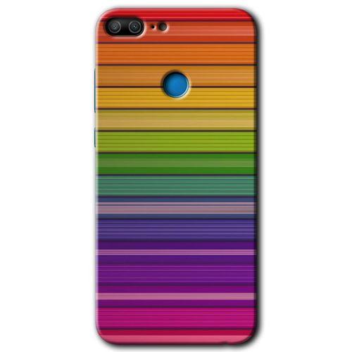 Honor 9 Lite Kılıf HD Desen Baskılı Arka Kapak - Colorful Lines