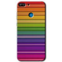 Honor 9 Lite Kılıf HD Desen Baskılı Arka Kapak - Colorful Lines