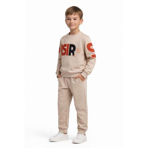 Erkek Çocuk Önü Baskılı Sweatshirt Ve Eşofman Alt Takım BGL-ST05250