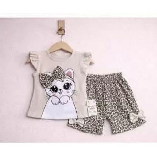 9/24 Ay Leopar Kedi Baskılı Bebek Takımı