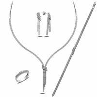 Gümüş Kemerli Su Yolu Gelinlik Kadın Set