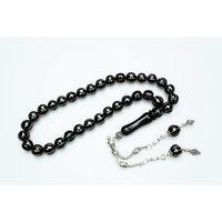 Karpuz Dilimi Sekizli Alpaka İşlemeli Oltu Sıkması Tespih