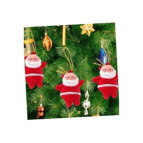 Noel Baba Figürlü Yılbaşı Ağaç Süs 12'li