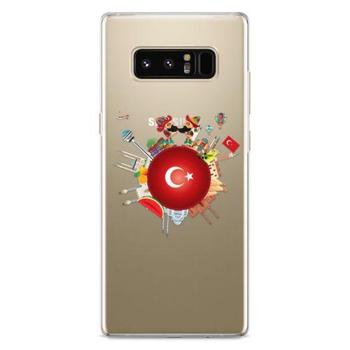 Samsung Galaxy Note 8 Kılıf Türkiye Milli Figürler Arka Kapak Koruma Desenli Full Koruyucu