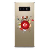 Samsung Galaxy Note 8 Kılıf Türkiye Milli Figürler Arka Kapak Koruma Desenli Full Koruyucu