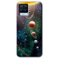 Realme 8 Pro Kılıf HD Desen Baskılı Arka Kapak + Temperli Cam - Cosmos