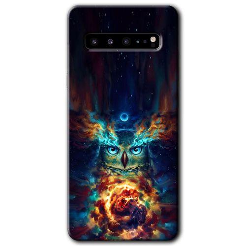 Galaxy S10 Plus Kılıf HD Desen Baskılı Arka Kapak - Ballı Baykuş + Kırılmaz Cam