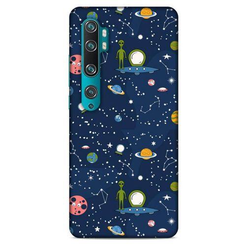 Xiaomi Mi Note 10 Uyumlu Kılıf Mavi Delisi (25) Antişok Kapak Space