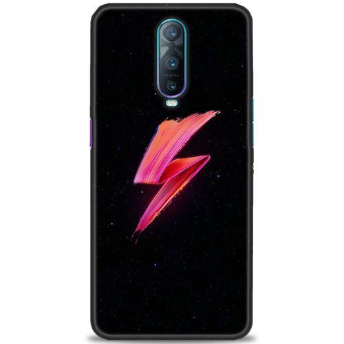Oppo RX17 Pro Kılıf HD Baskılı Kılıf - Pembe Şimşek + Tam Ekran Koruyucu