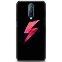 Oppo RX17 Pro Kılıf HD Baskılı Kılıf - Pembe Şimşek + Tam Ekran Koruyucu