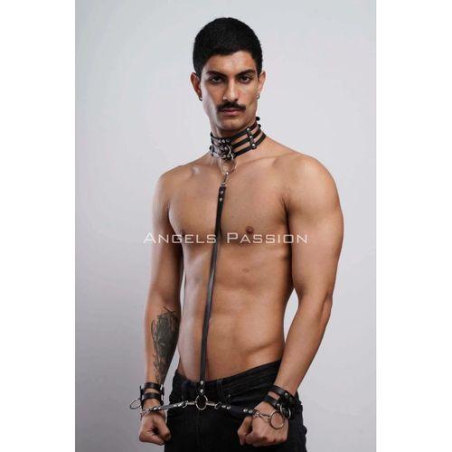 Fantazi Erkek Tasma Bileklik Takım, Choker - Bileklik Takım - APFTM56