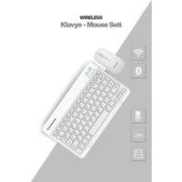 Beyaz Kablosuz Klavye Ve Mouse Seti