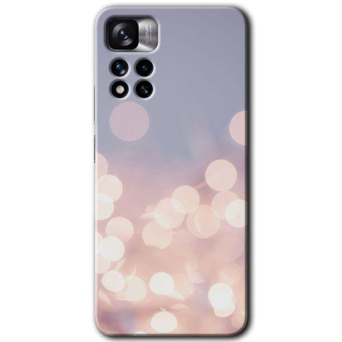 Xiaomi Redmi Note 11 Pro Plus 5G Kılıf HD Desen Baskılı Arka Kapak+Temperli Cam - Blur Lights