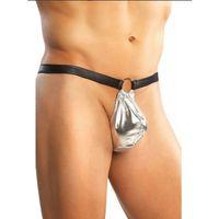 Fantezi Gümüş Seksi Halkalı Erkek String-tanga