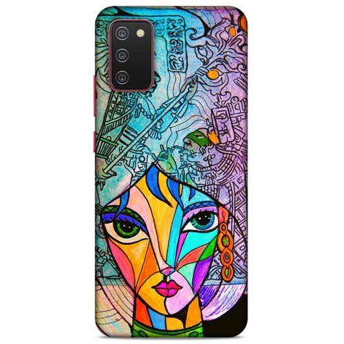 Lopard Samsung Galaxy A02S Uyumlu Kılıf Sürreal Yüzler ♀ (48) Bumper Kılıf Desenli