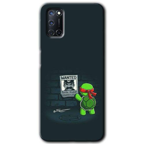 Oppo A52 Kılıf Baskılı Kapak - Kaplumbağa Avcısı + 5D Tam Kaplayan Cam