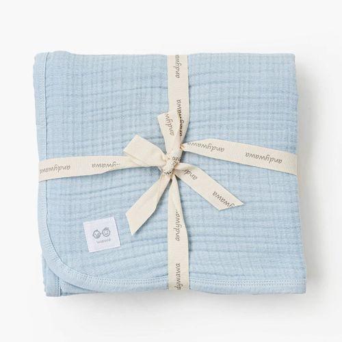 Andywawa AC25870 Müslin Home Bebek Battaniye 105*120 Blue