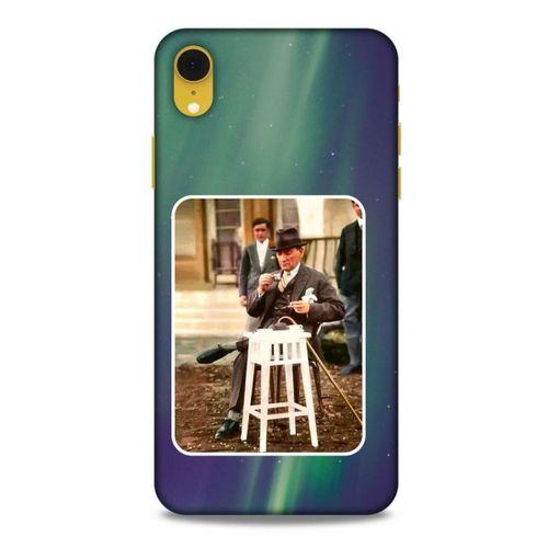 Apple iPhone XR Kılıf Atatürk (21) Koruyucu Kapak Yeşil Gökyüzü