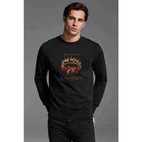 Game Of Thrones Baskılı Siyah Erkek Sweatshirt