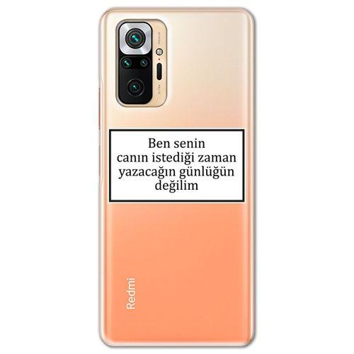 Xiaomi Redmi Note 10 Pro Kılıf HD Yazı Baskılı Silikon Arka Kapak - Yazı 10
