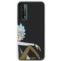 MRCİLETİSİM Huawei P Smart 2021 Kılıf Baskılı Kapak - Rick +Tam Kaplayan Mat Seramik