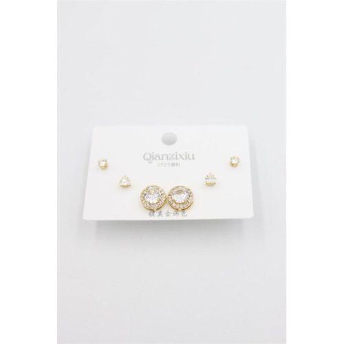 Çoklu Set Küpe - Altın
