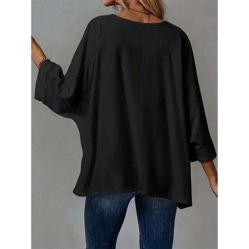 Kadın Truvakar Kollu Bisiklet Yaka Viskon Bluz