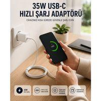 Type-c To C Kablolu 35w Hızlı Şarj Başlığı Set