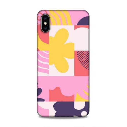 Apple iPhone XS Max Uyumlu Kılıf Insomnia (22) Tam Koruma Kılıfı Pembe Sarı