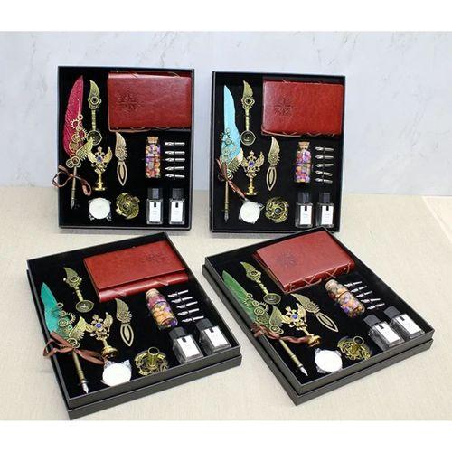 Deri Defterli Divit Hokka Ve Mühür Seti Model 1