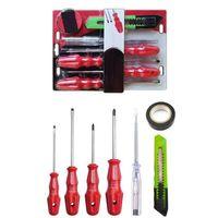 Zhltools 7 Parça Tamir Seti 4lü Tornavida Seti + Kontrol Kalemi + Maket Bıçağı + Elektrik Bandı