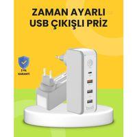 Hızlı Şarj Destekli Zaman Ayarlı Usb Şarj Adaptörü