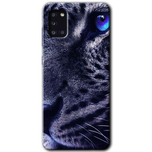 MRCİLETİSİM Samsung Galaxy A31 Kılıf Kapak - Kaplan +Hayalet Ekran Yandan Gözükmez