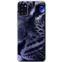 MRCİLETİSİM Samsung Galaxy A31 Kılıf Kapak - Kaplan +Hayalet Ekran Yandan Gözükmez
