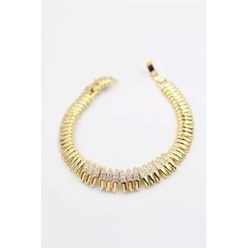 Taşlı Xuping Bileklik - Altın