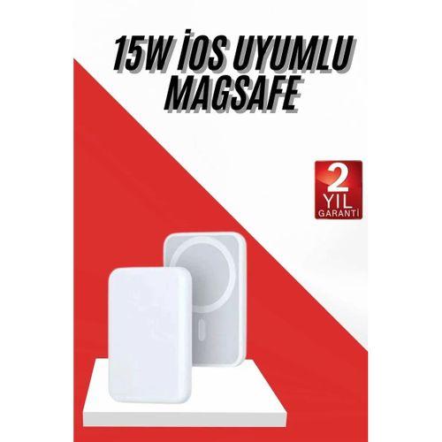İos Uyumlu Magsafe Kablosuz 15w Şarj Powerbank Magesafe