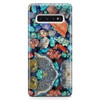 Samsung Galaxy S10 Kılıf Pebbles Taşlı Arka Kapak Koruma Desenli Full Koruyucu