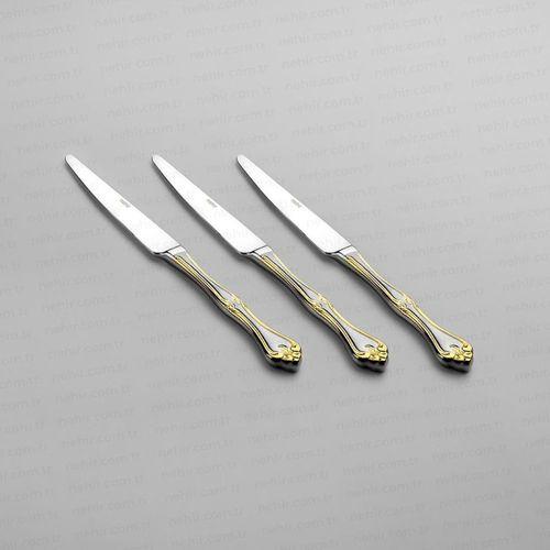 Nehir Lalezar Altın Sade 89 Parça Çatal Kaşık Bıçak Takımı