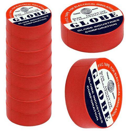 Globe 0.13Mmx19Mm İzole Bant 10'lu Kırmızı