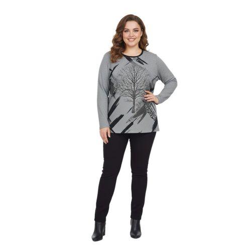 Kadın Yumoş Taşlı Baskılı Bluz BGL-ST05167
