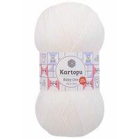 1 Adet Baby One Tüylenmeyen El Örgü İpi Yünü Kar Beyaz K010