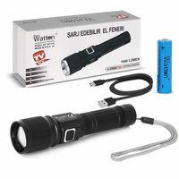 Cree Tg Led 1000 Lümen Göstergeli Fonksiyonel El Feneri Wt-732