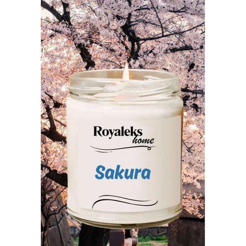 Doğal Özel Seri Kokulu Dekoratif Kavanoz Mum 210 cc - Sakura - RYL