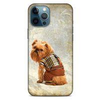 Apple iPhone 12 Pro Max Kılıf Köpek Kıyafetleri (25) Antişok Kapak Brussels Griffon Sweatshirt